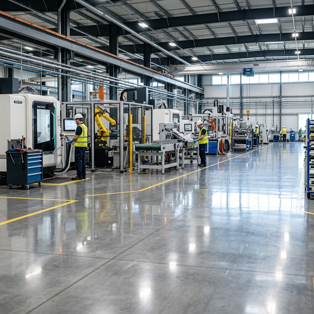 Polished concrete floor